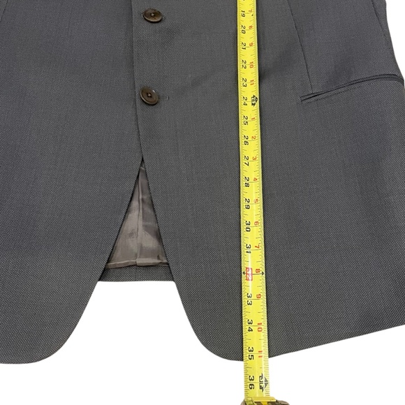 Armani Collezioni Gray Pleated Men’s Suit Jacket Pant 48L - Picture 6 of 15